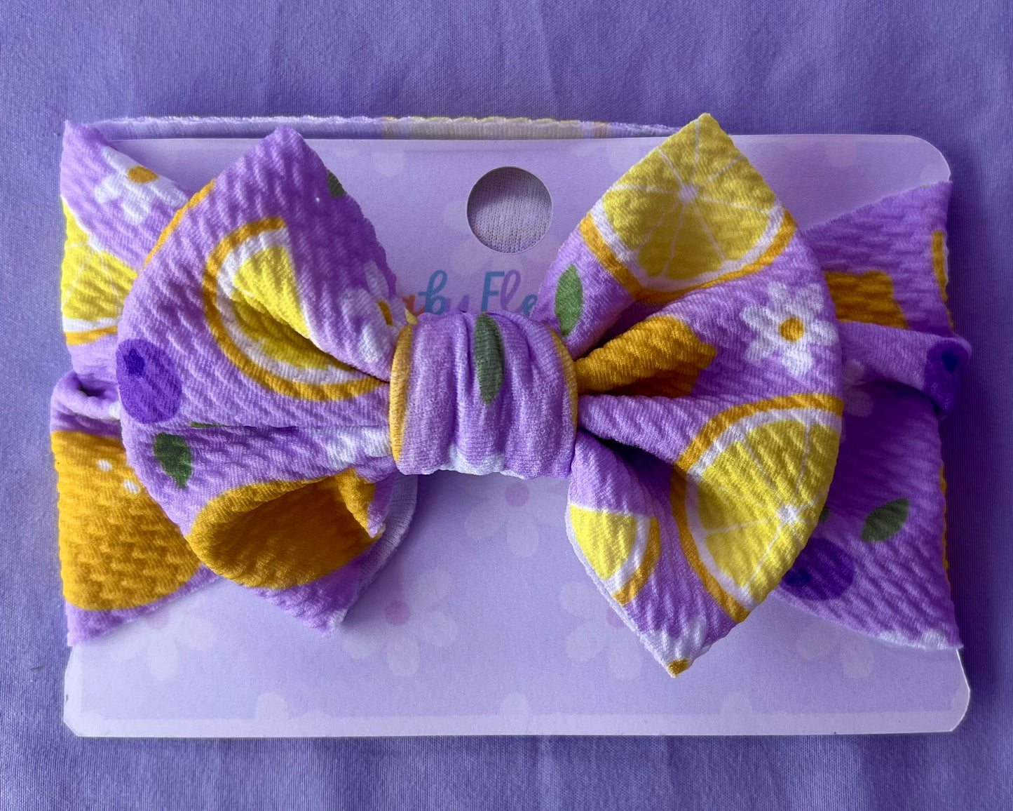 Lavender Lemonade Baby Headwrap Bow