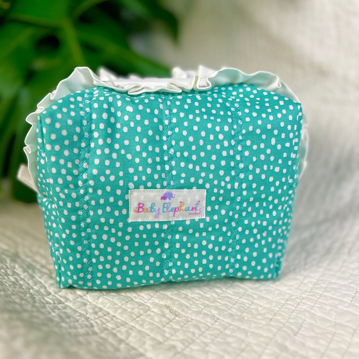 Polka Dot Medium Ruffle Essentials Bag