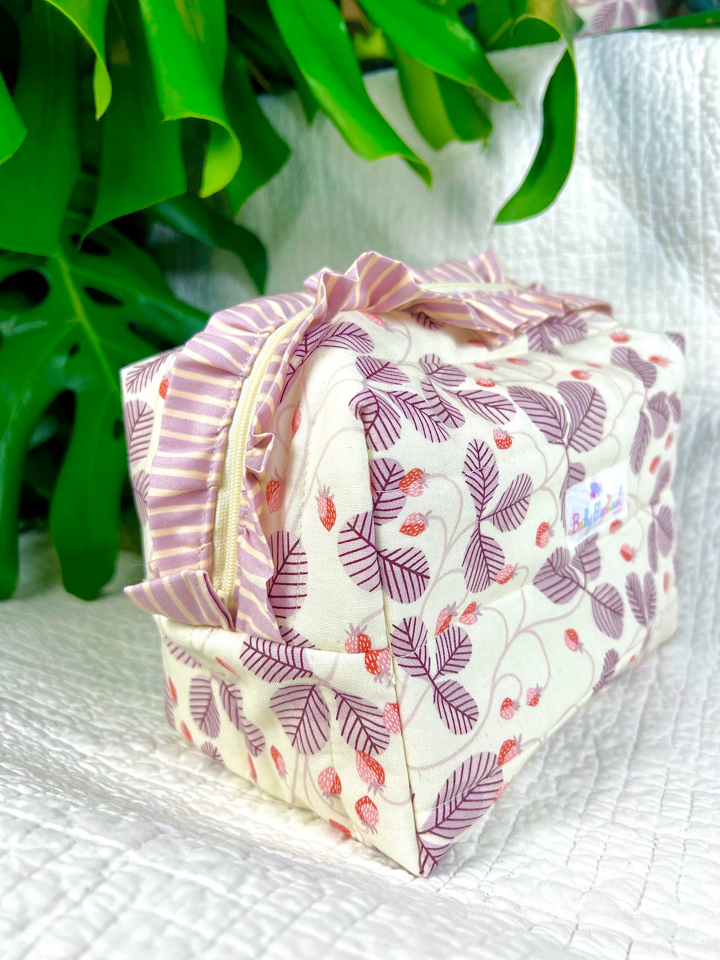 Strawberry Garden Large Ruffle Essentials Bag