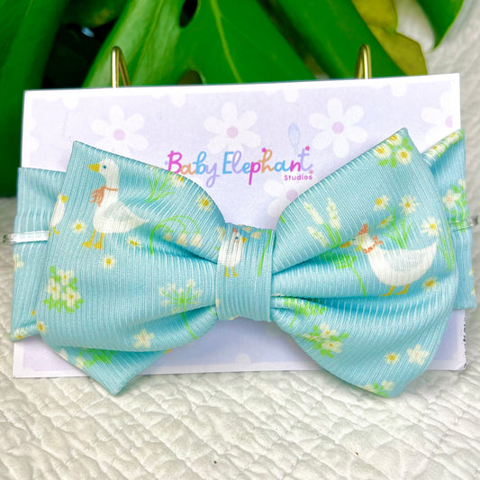 Mother Goose Baby Headwrap Bow 🪿📚